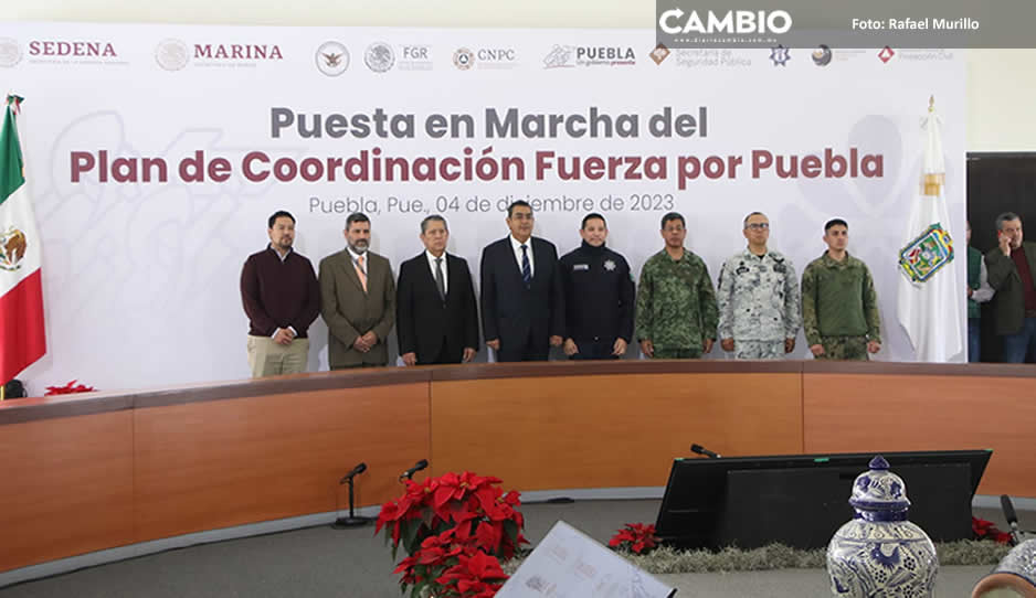 Presenta Sergio Salomón plan Coordinación Fuerza por Puebla; Marina se suma al combate a la delincuencia (VIDEO)