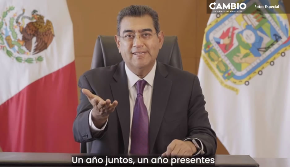 Sergio Salomón lanza emotivo mensaje en el marco de su primer año de labores (VIDEO)