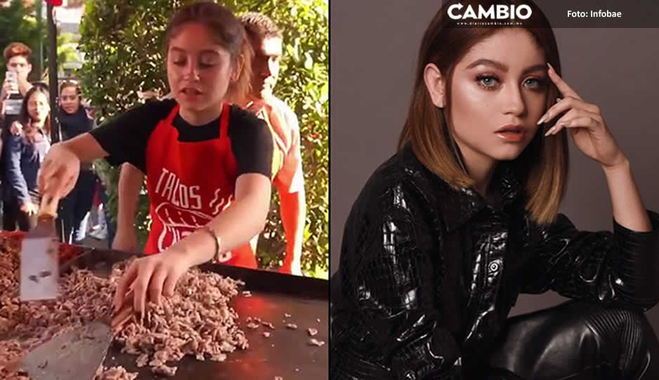 ¿Problemas económicos? Captan a Karol Sevilla vendiendo tacos en la calle (VIDEO)