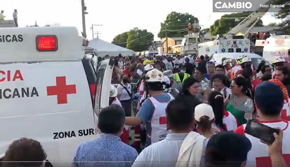 Suman siete muertos en el desplome de la Iglesia Santa Cruz en Tamaulipas