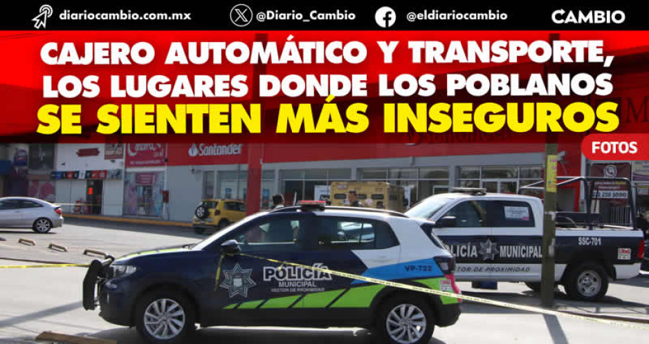 Ocho de cada 10 poblanos se sienten inseguros en la entidad en 2023, igual que el año pasado