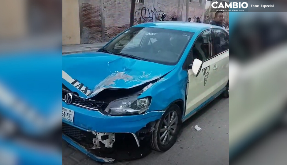 ¡Le valió! Taxista ebrio provoca cuatro choques en calles Tehuacán