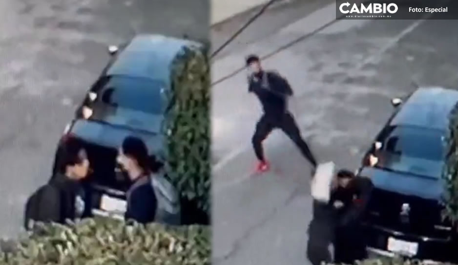 VIDEO: ¡Cuidado con estos sujetos! Avientan piedras a cristales de coches en Puebla