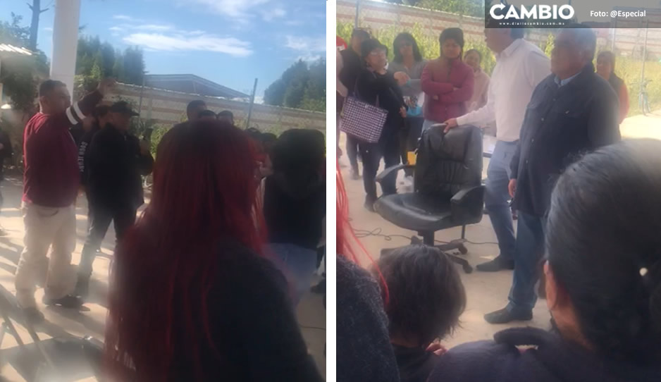 Padres de familia exigen transparencia en secundaria de Texmelucan