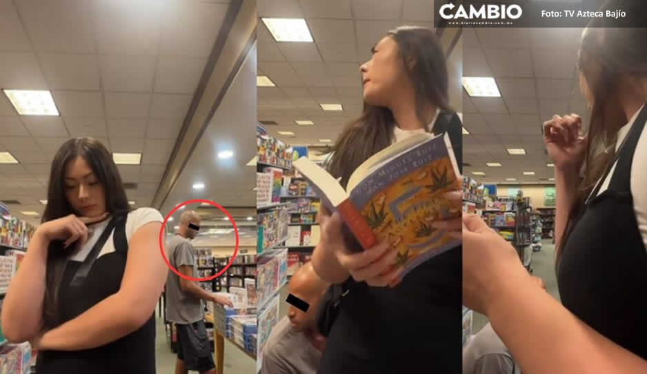 VIDEO: Así encara joven a su acosador en librería