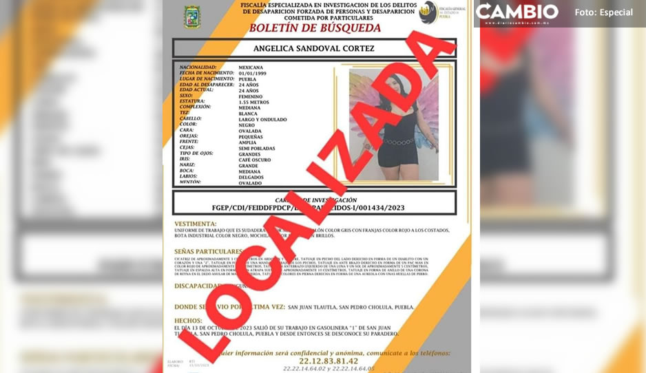 ¡Ya está con su familia! Localizan sana y salva a Angélica Sandoval