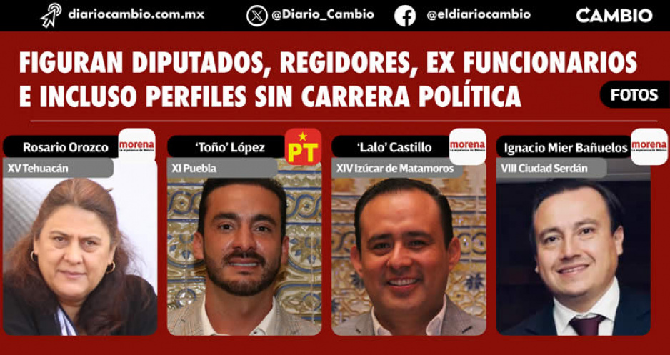 Viuda de Barbosa, Mier Jr, Lalo Castillo, Toño López: de dulce, mole y manteca en la lista para diputaciones federales