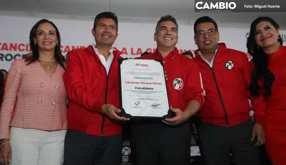 Lalo Rivera recibe constancia como candidato a la gubernatura por el PRI (FOTOS Y VIDEOS)
