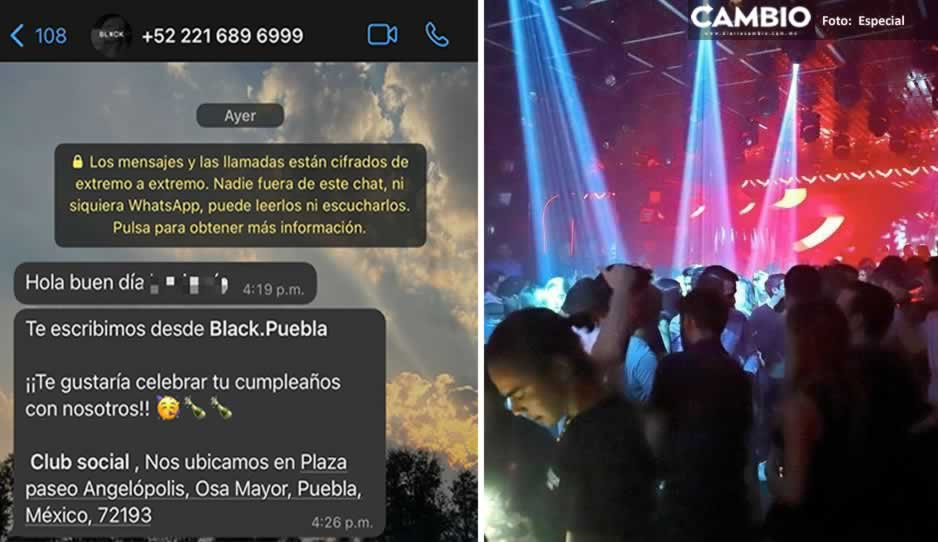 ¡Cuidado! Se hacen pasar por antro “Black” en redes para estafar a poblanos fiesteros