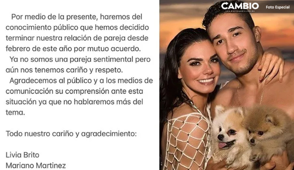 ¡Regresa a la soltería! Livia Brito anuncia su separación de Mariano Martínez