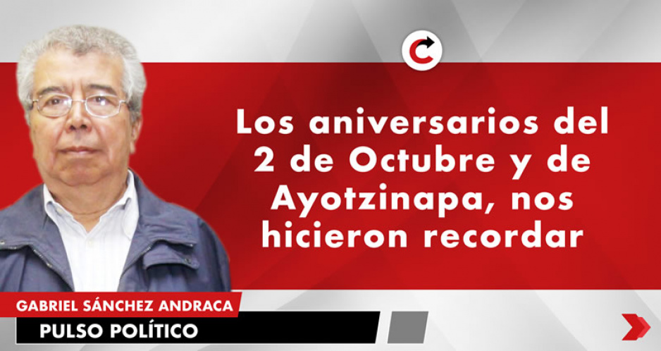 Los aniversarios del 2 de Octubre y de Ayotzinapa, nos hicieron recordar