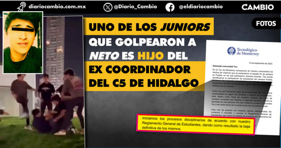Igual que la Anáhuac, el Tec de Monterrey expulsa a alumnos que dieron golpiza a Neto