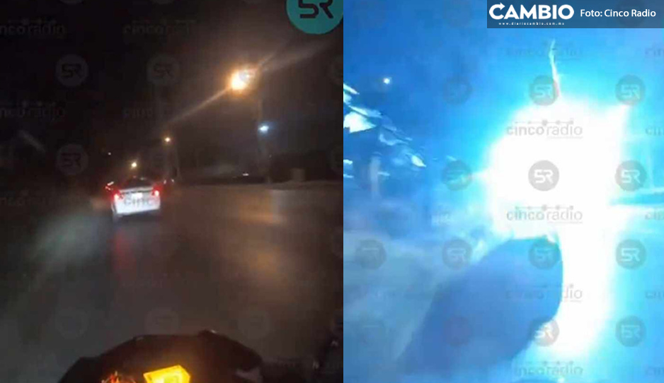 VIDEO: Captan momento exacto de la explosión de transformador en la México-Puebla