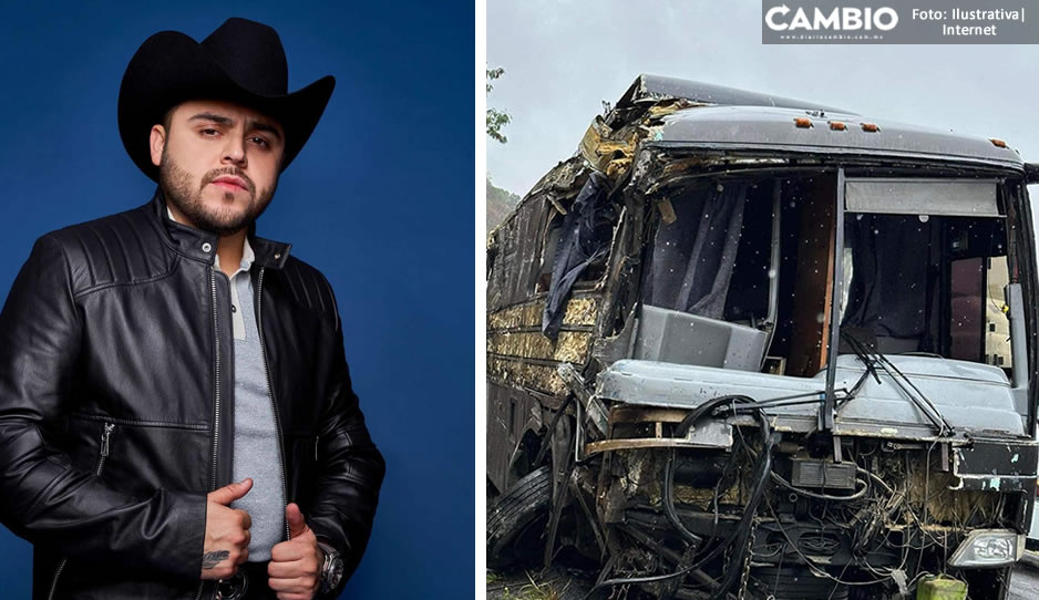Músicos de Gerardo Ortiz sufren aparatoso accidente rumbo a Puebla (FOTOS)