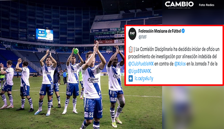 Directiva del Club Puebla hace otro ridículo: Federación investiga alineación indebida ante Xolos