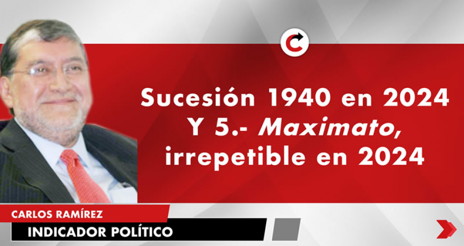 Sucesión 1940 en 2024 Y 5.- Maximato, irrepetible en 2024