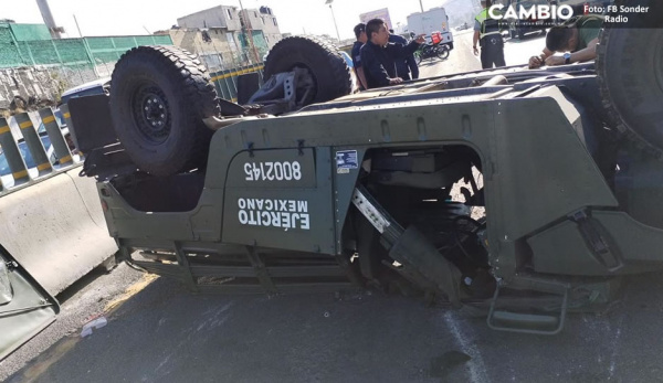 FUERTE VIDEO: Vuelca camioneta de la Sedena en la México-Pachuca; hay un muerto y 4 lesionados