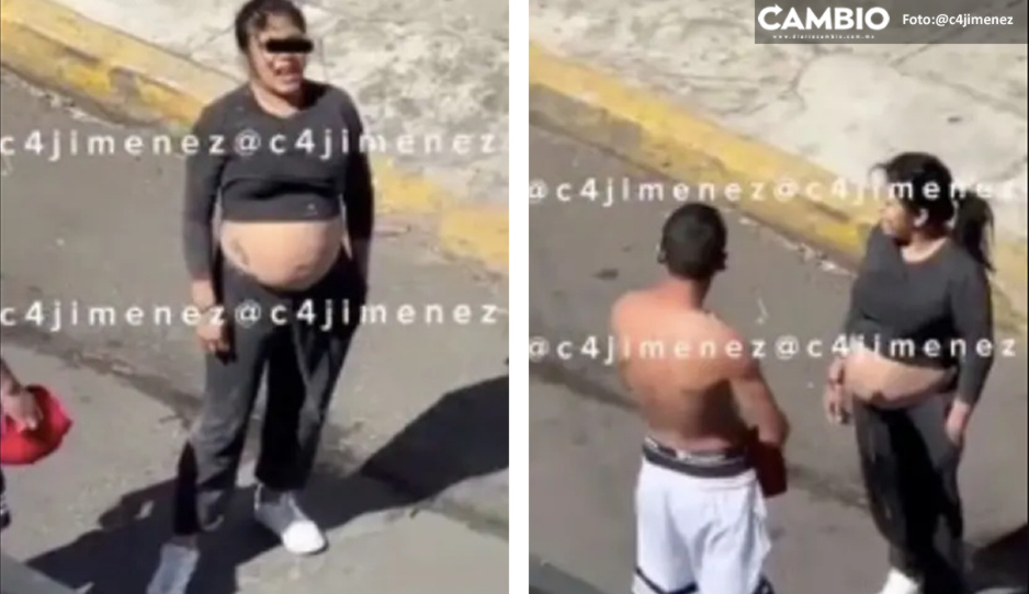 VIDEO: ¡Bravas! Mujer embarazada discute y pelea con vecina por taxi mal estacionado