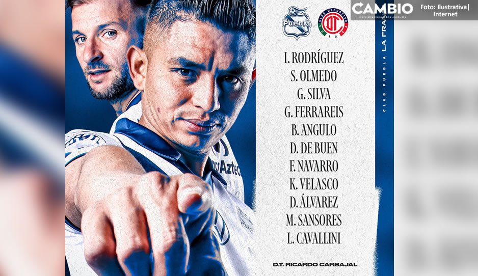 ¡Por los tres puntos! Este es el inicial con el que Club Puebla enfrentará a Toluca