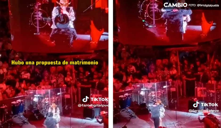 VIDEO: Joven propone matrimonio a su novia en el show de Edén Muñoz en palenque de la Feria de Puebla