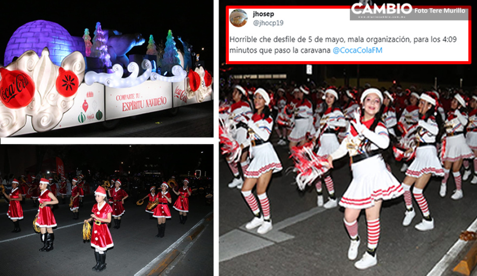 Poblanos explotan vs la Caravana Coca-Cola: “parecía Desfile 5 de Mayo”