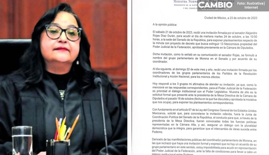 ¡Qué siempre no! Norma Piña declina asistencia al Senado: no hay condiciones para el diálogo