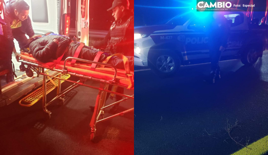 ¡Vivió para contarlo! Arrollan a motociclista en la Puebla-Orizaba