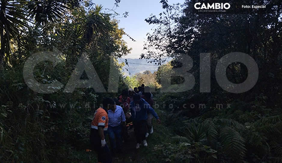 Ebrio muere tras caer en barranca de Chignautla; había sido reportado como desaparecido