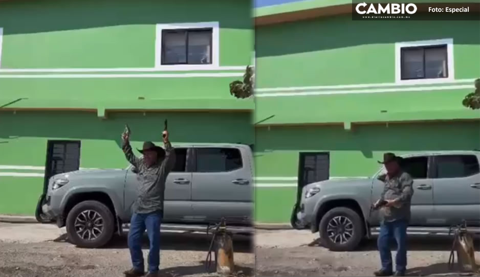 ¡Qué peligroso! Exhiben en VIDEO a expresidente de Tlapanalá realizando disparos al aire