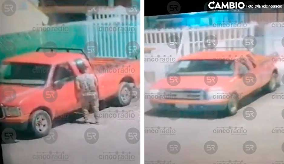 ¡Robo exprés! Ladrón arranca camioneta en segundos y huye con ella en Loma Bella