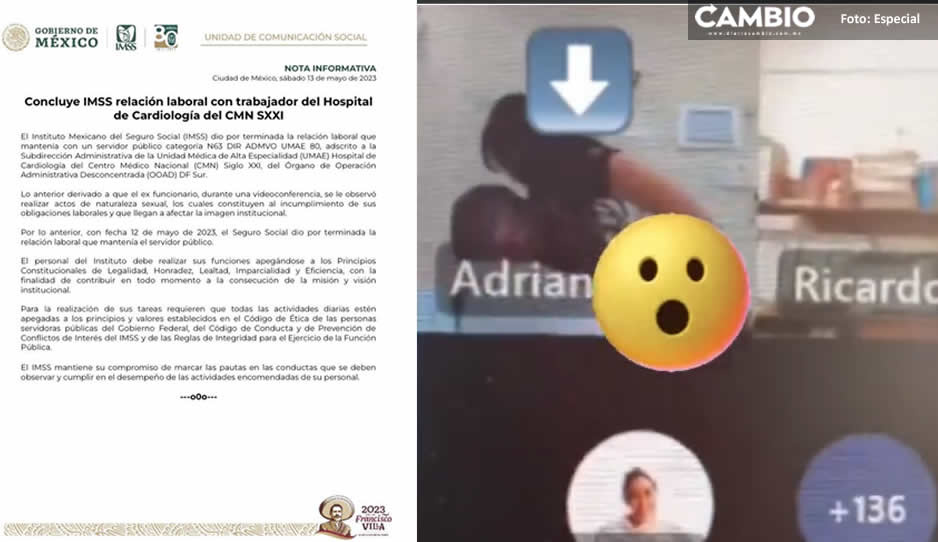 VIDEO: ¡Bien exhibido! Despiden a médico del IMSS por tener relaciones durante junta virtual