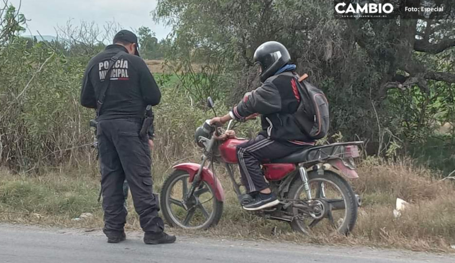 Refuerzan la seguridad en Tecamachalco con operativo &quot;moto segura&quot;