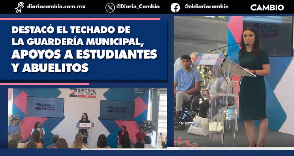 María de la Barreda destacó apertura del Instituto de la Mujer en su II informe al frente del DIF Cholula