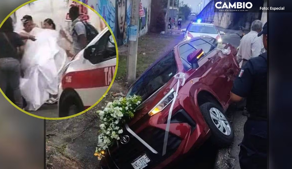 ¡Casi no llega! Novia acaba en canal de aguas negras cuando se dirigía a su boda