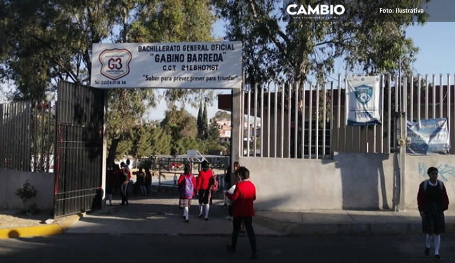 ¡No descansan! Delincuentes roban Bachillerato Gabino Barreda en Puebla
