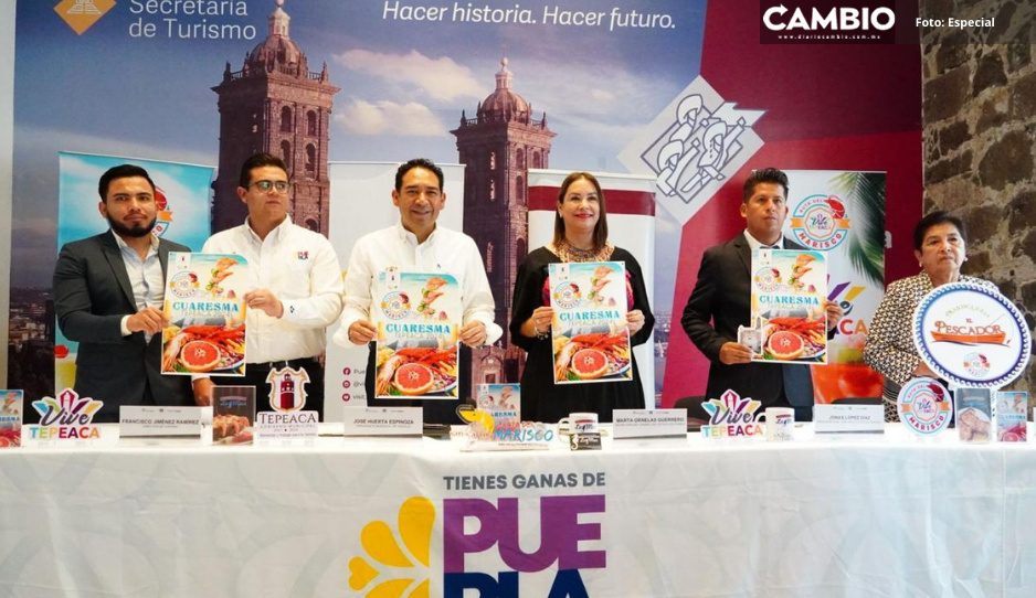 Pepe Huerta y la SECTUR presentan &quot;Feria Gastronómica y Ruta del Marisco 2024&quot; en Tepeaca