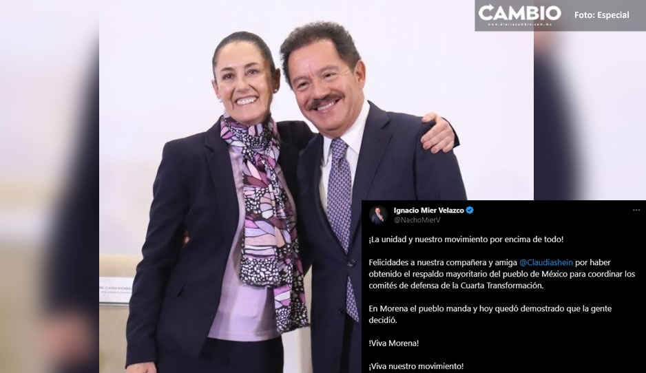 Nacho Mier felicita a Sheinbaum por ser la candidata presidencial de Morena