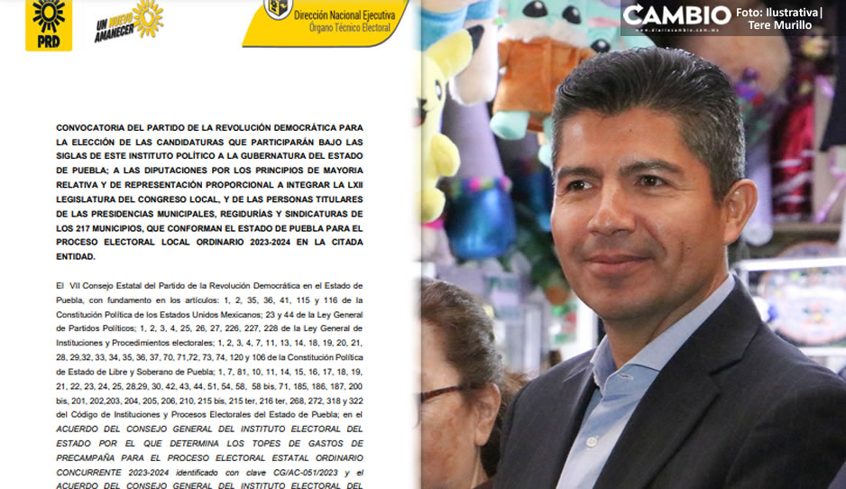 PRD emite convocatoria para elegir candidato a la gubernatura de Puebla