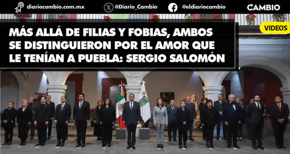 Encabeza Sergio Salomón homenaje a Martha Erika y Rafael Moreno Valle en su 5to aniversario luctuoso