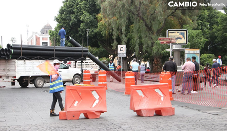 Así es como arrancan obras de peatonalización en la 16 de Septiembre (VIDEO)