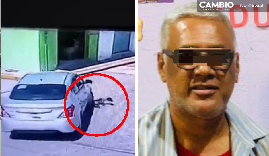 VIDEO: ¡Infeliz! Conductor atropella intencionalmente a perrito en Piaxtla