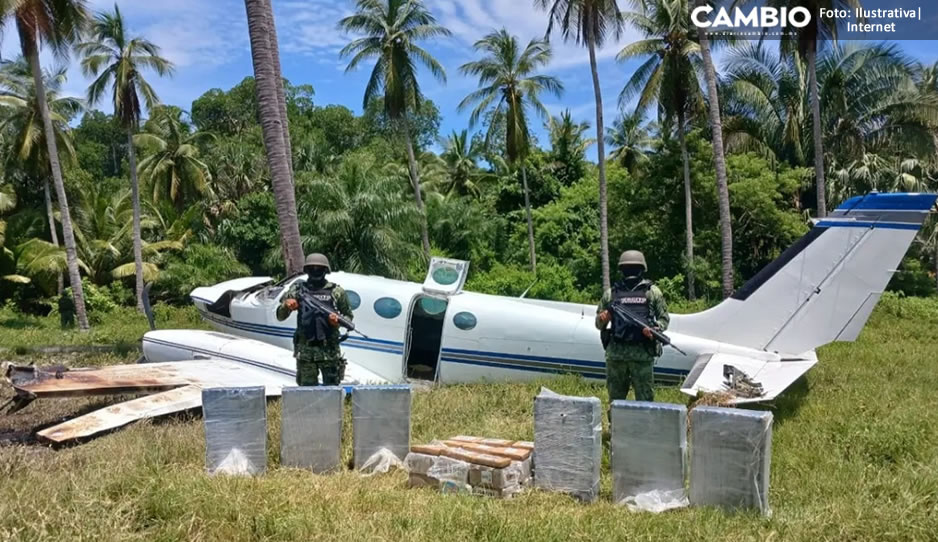Avión cargado con más de 460 kilos de cocaína se estrella en Chiapas