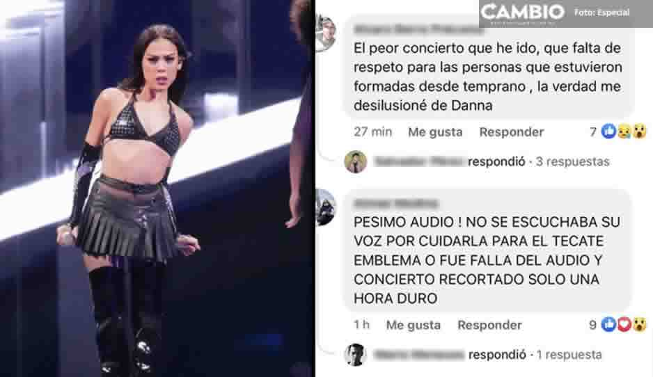 Fans poblanos estallan contra Danna Paola: hizo playback y solo cantó una hora