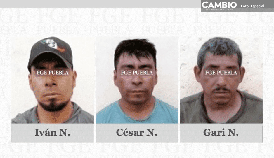 Ellos son los tres detenidos por desvalijar tractocamiones robados en motel abandonado de Atlixco