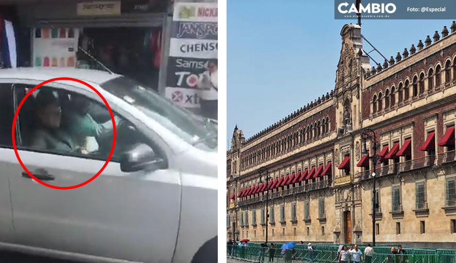 VIDEO: Sheinbaum es captada de visita al Palacio Nacional