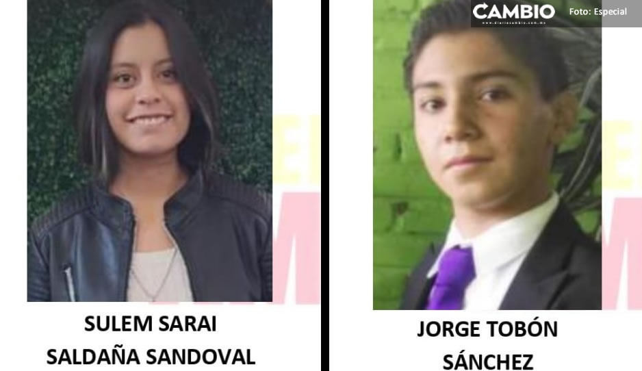 ¡Ayúdalos a regresar a casa! Sulem Sarai y Jorge desaparecieron en Puebla