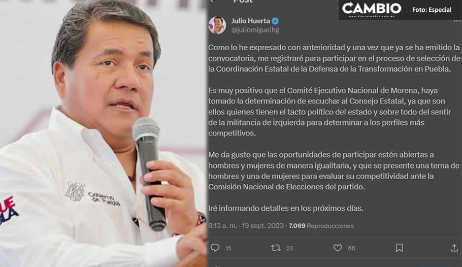 Festeja Julio Huerta que le hayan dado juego al Consejo estatal de Morena