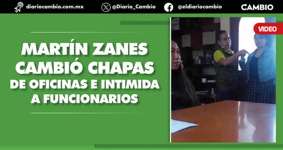 Exhiben Martín Zanes, edil de Tianguismanalco intentando intimidar a jueza municipal