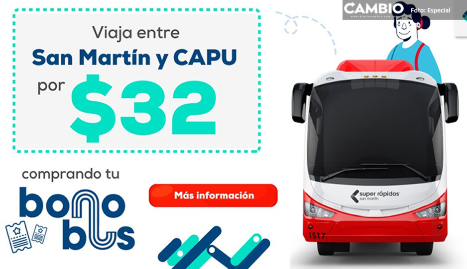 Así puedes viajar de la CAPU a San Martín por ¡sólo 32 pesitos!