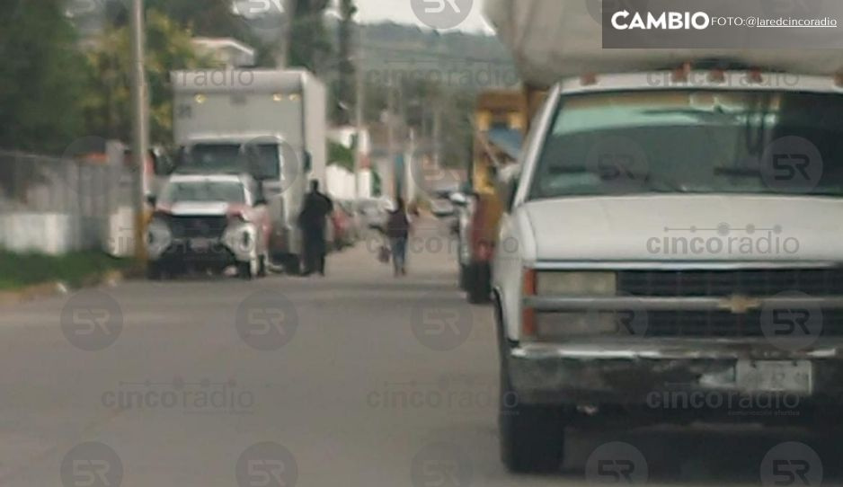 Abandonan camión de carga presuntamente robado en Texmelucan